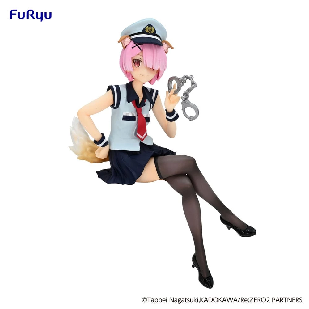 Re:Zero Starting Life in Another World Noodle Stopper Ram Police Officer Cap with Dog Ears 
