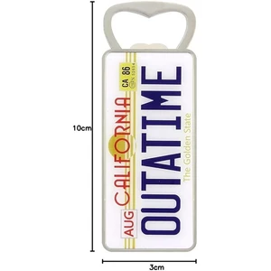 Fanattik Back to The Future Outatime Bottle Opener – Officially Licensed Delorean Plate Design 