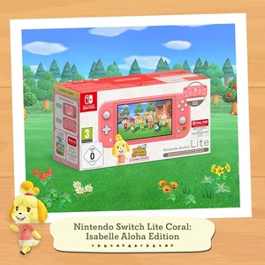 Nintendo Nintendo Switch Lite Coral: Isabelle Alhoa Edition & Animal Crossing: New Horizons & 12 Month NSO 