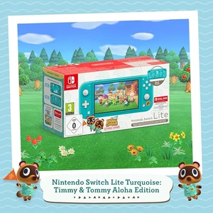 Nintendo Nintendo Switch Turquoise: Timmy & Tommy's Edition & Animal Crossing: New Horizons & 12 Month NSO 