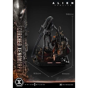 Prime 1 Studio Alien Romulus Museum Masterline XL 1/3 Scale Alien Romulus Scorched Xenomorph Deluxe Version 