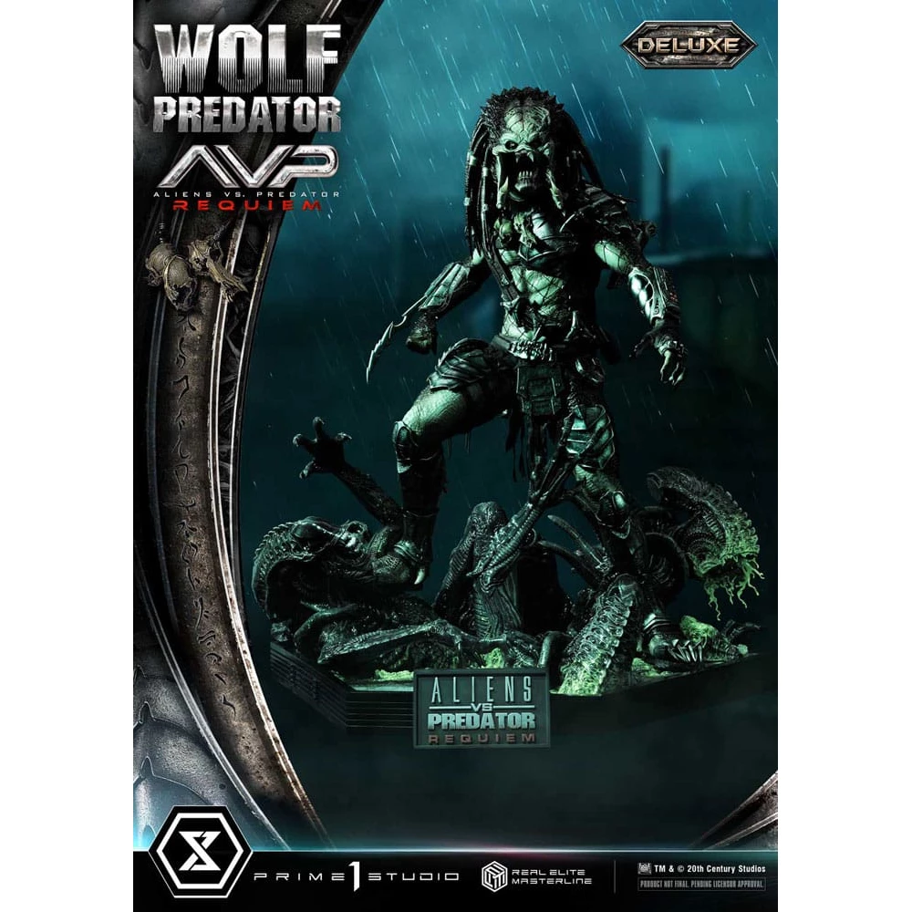 Aliens vs Predator Requiem Real Elite Masterline 1/3 Scale Aliens vs Predator Requiem Wolf Predator DX Bonus Version 