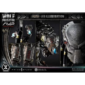 Prime 1 Studio Aliens vs Predator Requiem Real Elite Masterline 1/3 Scale Aliens vs Predator Requiem Wolf Predator DX Bonus Version 