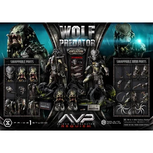 Prime 1 Studio Aliens vs Predator Requiem Real Elite Masterline 1/3 Scale Aliens vs Predator Requiem Wolf Predator Deluxe Version 