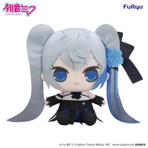 Furyu Hatsune Miku KYURUMARU Big Plush Blue Rose 