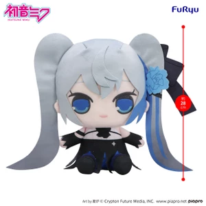 Furyu Hatsune Miku KYURUMARU Big Plush Blue Rose 