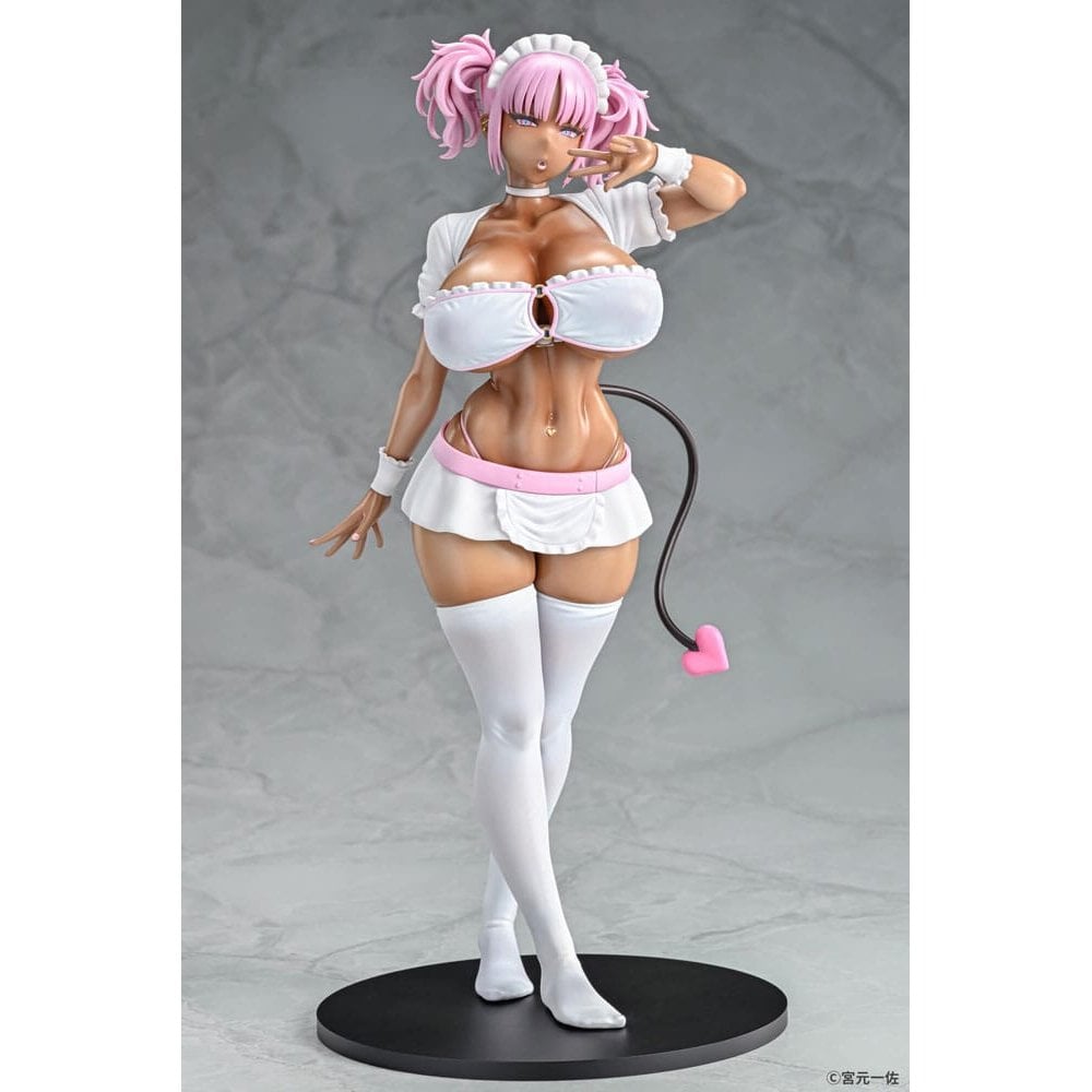 Q-Six Original Character 1/6 Scale Black Gal Maid Succubus Cocoa Pink Ver. 