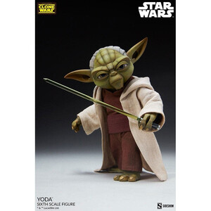 SideShow Collectibles Star Wars The Clone Wars 1/6 Scale Action Figure Yoda 
