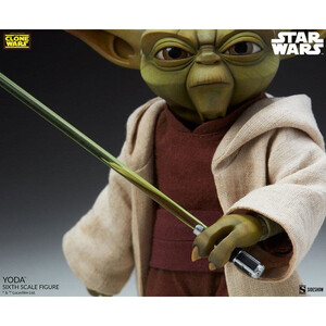 SideShow Collectibles Star Wars The Clone Wars 1/6 Scale Action Figure Yoda 