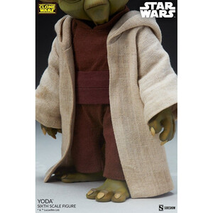SideShow Collectibles Star Wars The Clone Wars 1/6 Scale Action Figure Yoda 