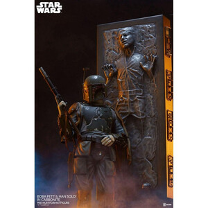SideShow Collectibles Star Wars Premium Format Boba Fett and Han Solo in Carbonite 