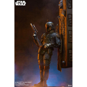 SideShow Collectibles Star Wars Premium Format Boba Fett and Han Solo in Carbonite 