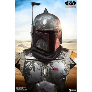 SideShow Collectibles Star Wars The Mandalorian LifeSize Bust Boba Fett 