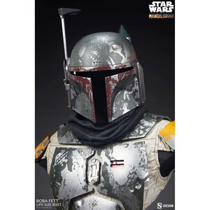 SideShow Collectibles Star Wars The Mandalorian LifeSize Bust Boba Fett 