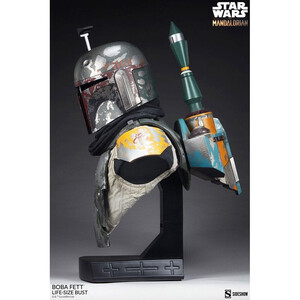 SideShow Collectibles Star Wars The Mandalorian LifeSize Bust Boba Fett 