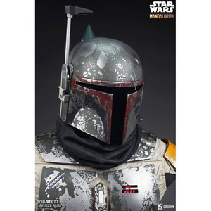 SideShow Collectibles Star Wars The Mandalorian LifeSize Bust Boba Fett 