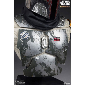 SideShow Collectibles Star Wars The Mandalorian LifeSize Bust Boba Fett 