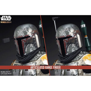 SideShow Collectibles Star Wars The Mandalorian LifeSize Bust Boba Fett 
