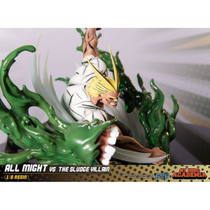 First 4 Figures My Hero Academia Diorama All Might Vs. the Sludge Villain 