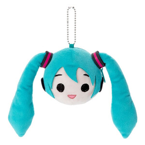 SEGA Goods Hatsune Miku Plush Keychain Miku Face 