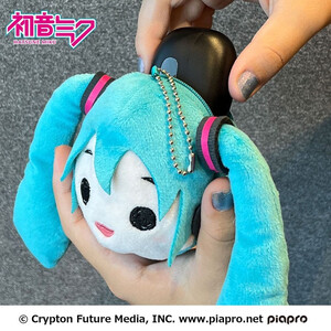 SEGA Goods Hatsune Miku Plush Keychain Miku Face 