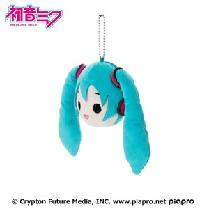 SEGA Goods Hatsune Miku Plush Keychain Miku Face 