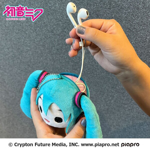 SEGA Goods Hatsune Miku Plush Keychain Miku Face 