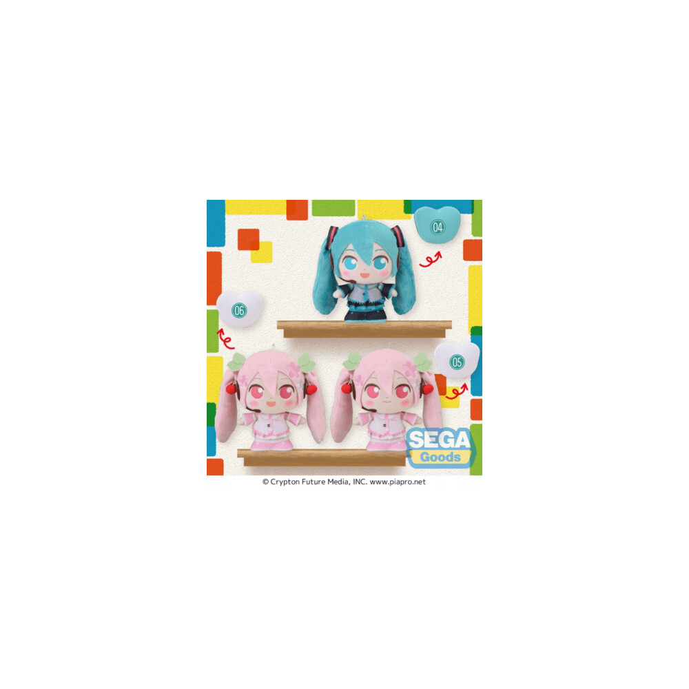 SEGA Goods Hatsune Miku Series moipon MP Plush Hatsune Miku & Sakura Miku 