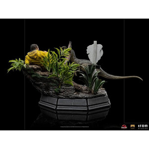 Iron Studios Jurassic Park 1/10 Art Scale Dennis Nedry & Dilophosaurus 