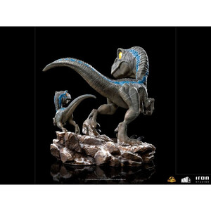 Iron Studios Jurassic World Dominion MiniCo Blue and Beta 