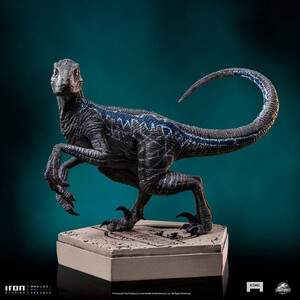 Iron Studios Jurassic World Icons Velociraptor B Blue 