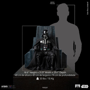 Iron Studios Star Wars 1/4 Legacy Replica Darth Vader on Throne 