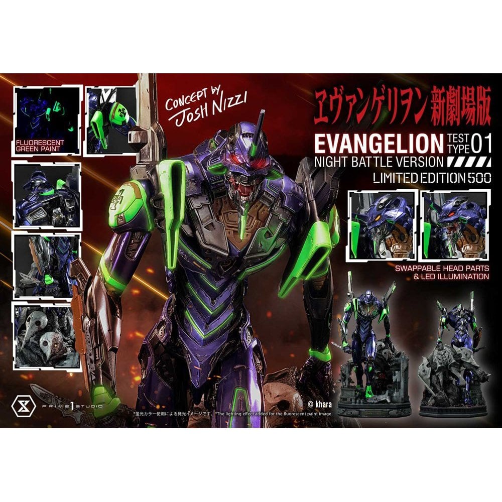 Prime 1 Studio Evangelion Non Scale Ultimate Diorama Masterline Test Type 01 Night Battle Version Concept by Josh Nizzi 