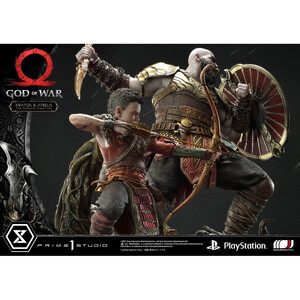Prime 1 Studio God of War Premium Masterline Series Kratos and Atreus in the Valkyrie 