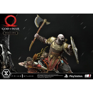 Prime 1 Studio God of War Premium Masterline Series Kratos and Atreus in the Valkyrie 
