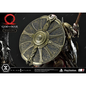 Prime 1 Studio God of War Premium Masterline Series Kratos and Atreus in the Valkyrie 